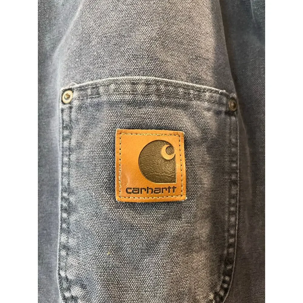VTG Carhartt CO2PLT Blanket Lined Chore Jacket Men 2XL Aztec Grunge Blue Collar